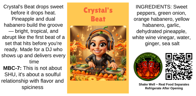 Label art for Crystal's Beat
