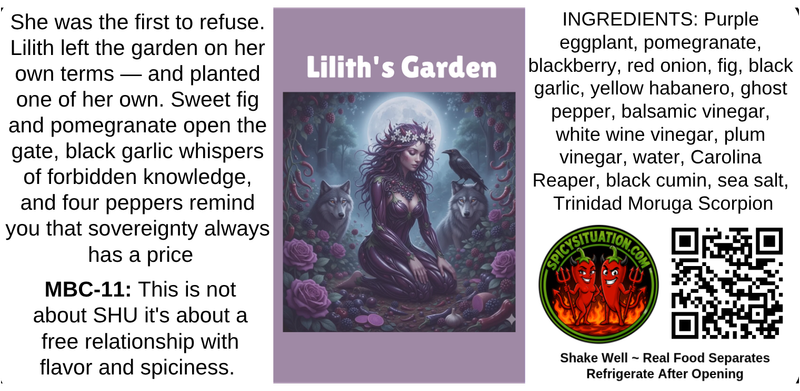 Label art for Lilith's Garden