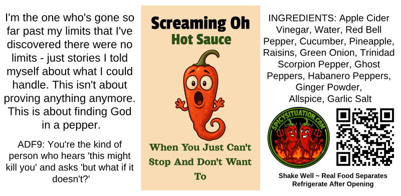 Label art for Screaming Oh Hot Sauce