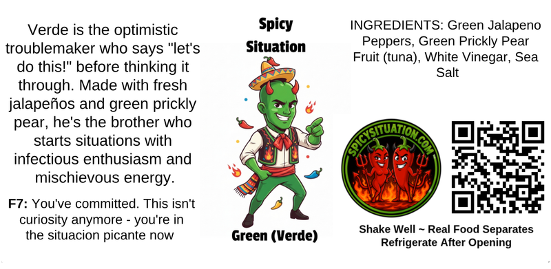 Label art for Spicy Situation Green (Verde)