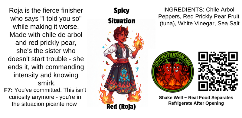 Label art for Spicy Situation Red (Roja)