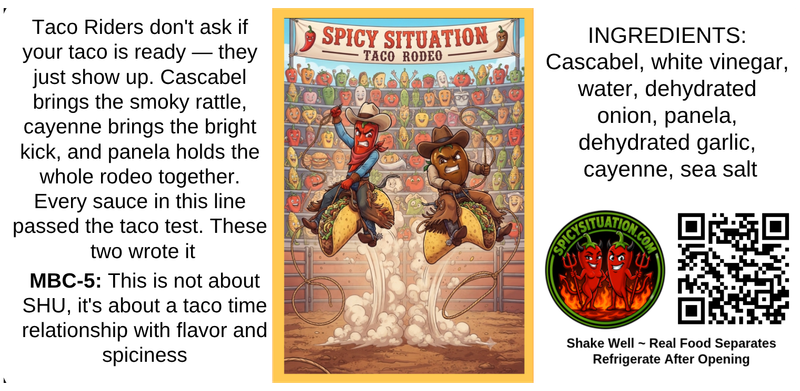 Label art for Taco Riders